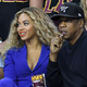 Jay Z and wife Beyoncé take in an NBA Finals game in Cleveland on June 16, 2016.
Jason Miller/Getty Images